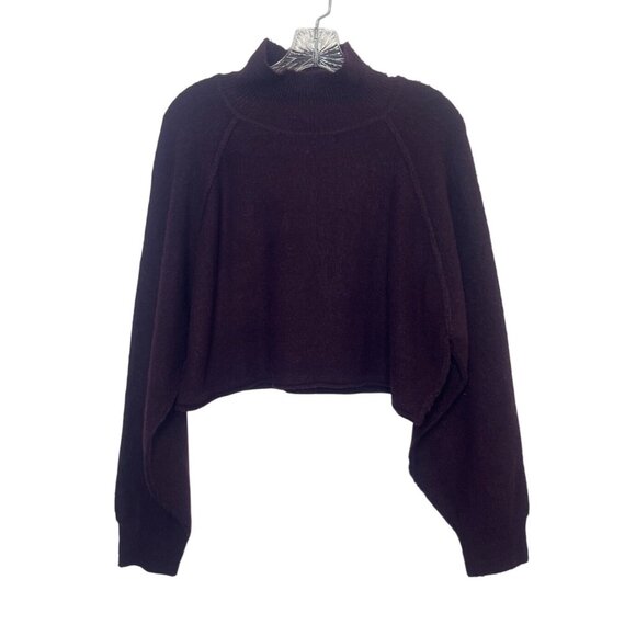Arizona Jean Co Cropped Sweater Womens XL Burgundy New WOT - Picture 1 of 6